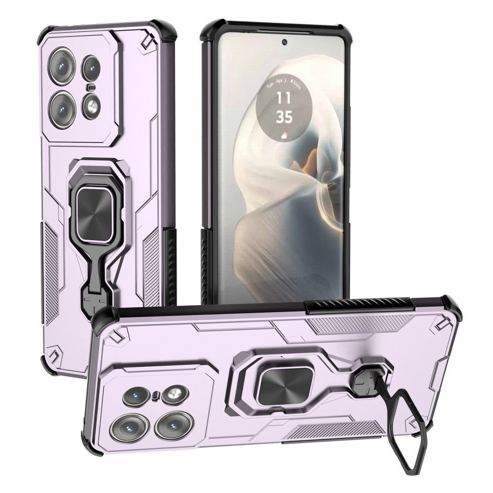 Motorola Edge 50 Pro 5G Magnetic Ring Σκληρή Θήκη με Δαχτυλίδι Purple