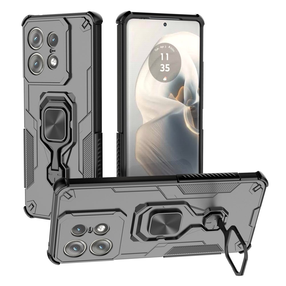 Motorola Edge 50 Pro 5G Magnetic Ring Σκληρή Θήκη με Δαχτυλίδι Black