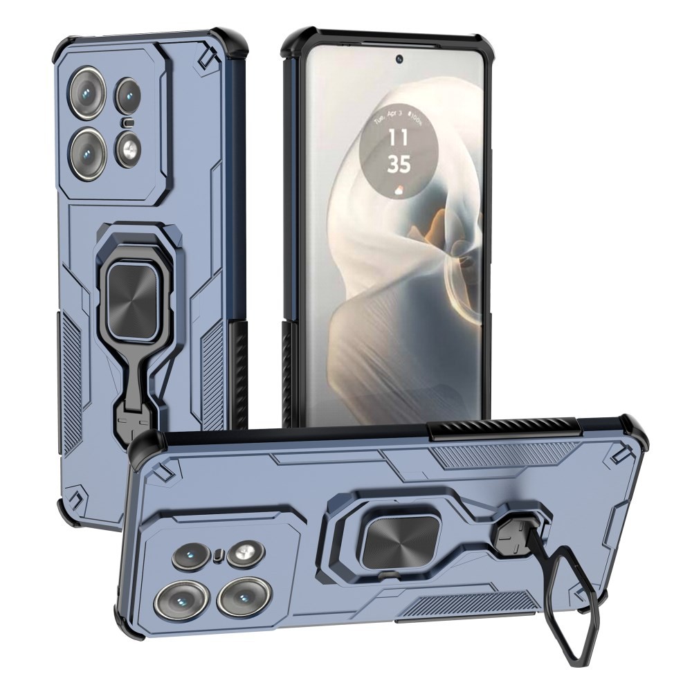 Motorola Edge 50 Pro 5G Magnetic Ring Σκληρή Θήκη με Δαχτυλίδι Navy Blue