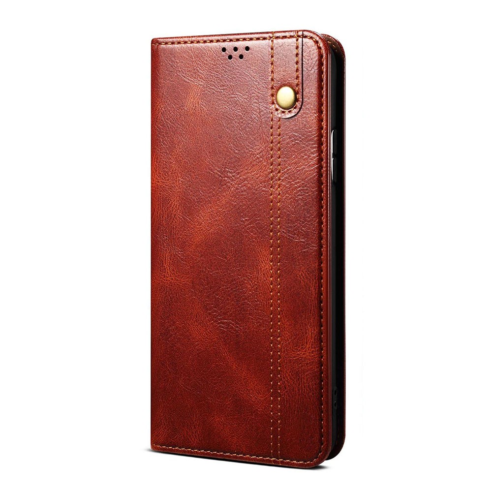 Motorola Moto G86 5G Oil Wax Θήκη Βιβλίο Brown