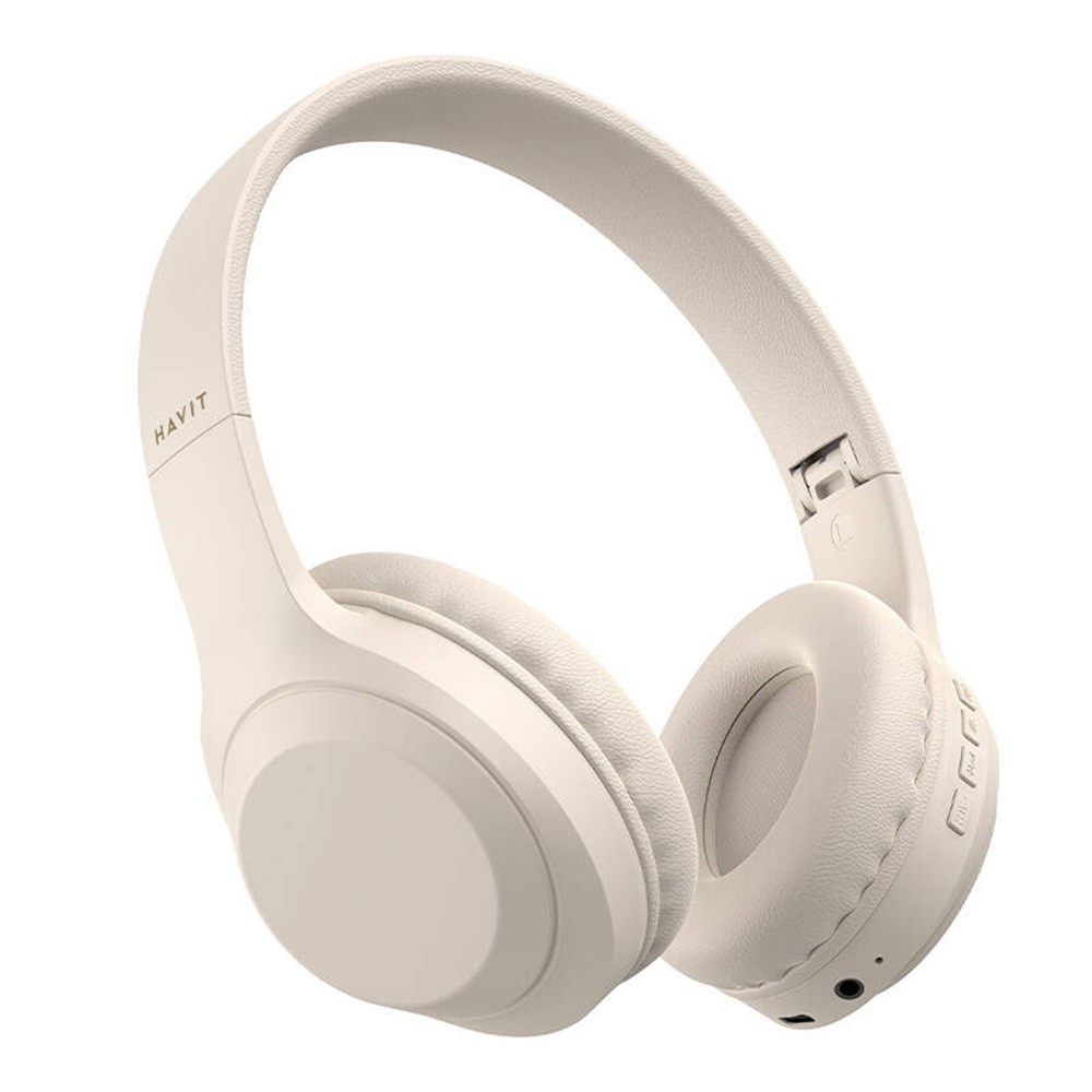 HAVIT H628BT Aύρματα Bluetooth Over Ear Ακουστικά Beige