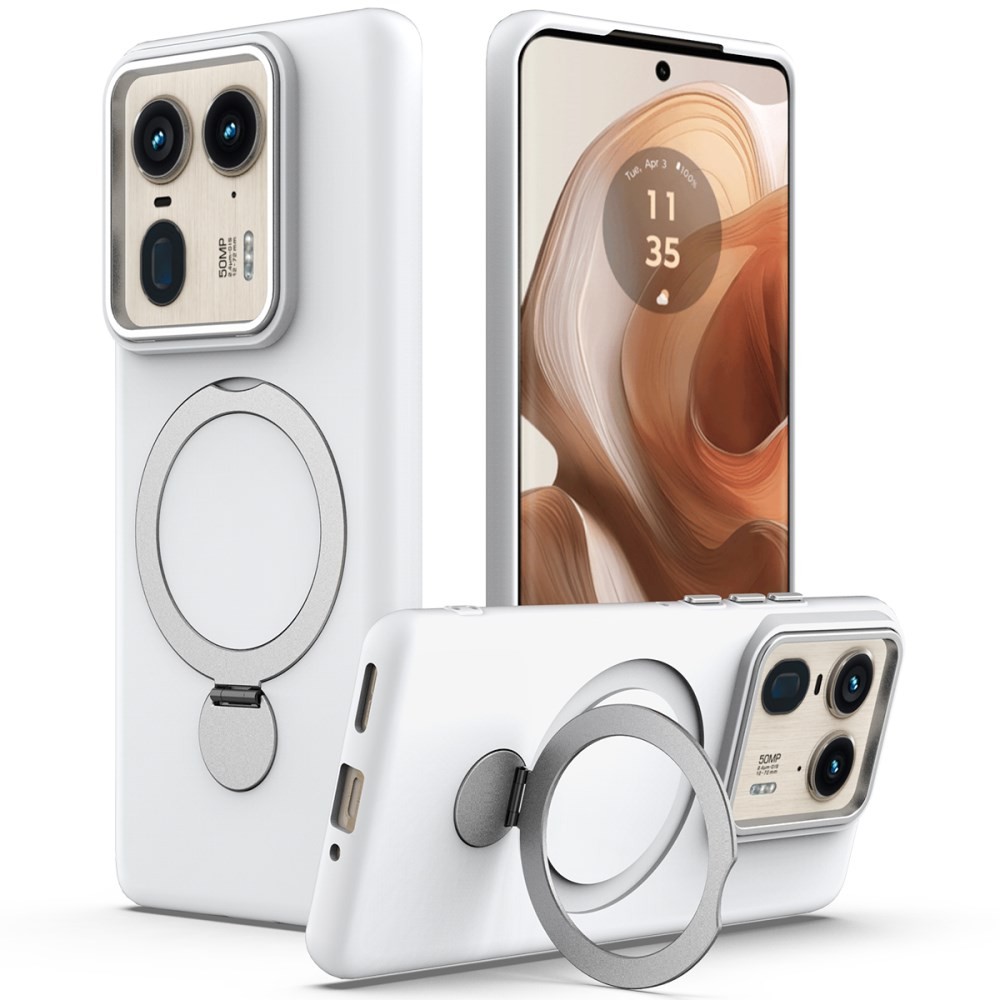 Motorola Edge 50 Ultra 5G Liquid Silicone Magsafe Θήκη Σιλικόνης με Stand White