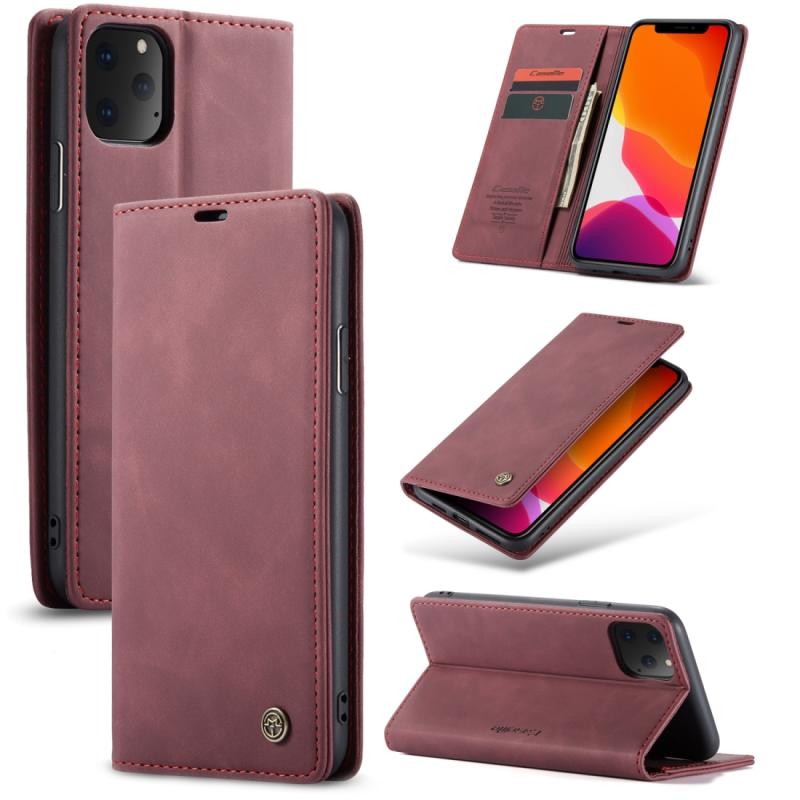 Apple iPhone 11 Pro CaseMe 013 Retro Θήκη Βιβλίο Wine Red