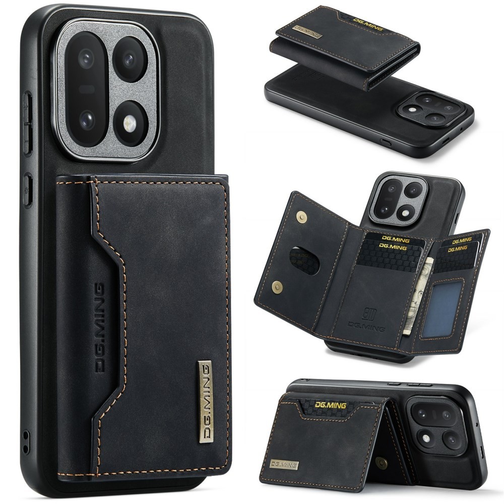 OnePlus 15 5G DG.MING M2 Series Σκληρή Θήκη με Μαγνητικό Πορτοφόλι Black