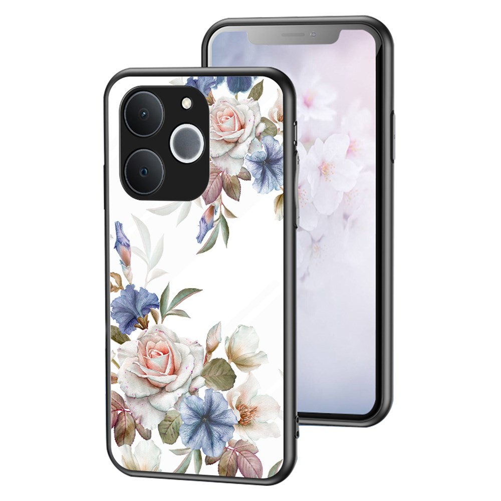 Realme C71 4G Floral Σκληρή Θήκη με Τζάμι White Flower