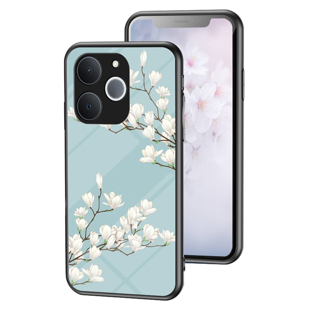 Realme C71 4G Floral Σκληρή Θήκη με Τζάμι Gardenia