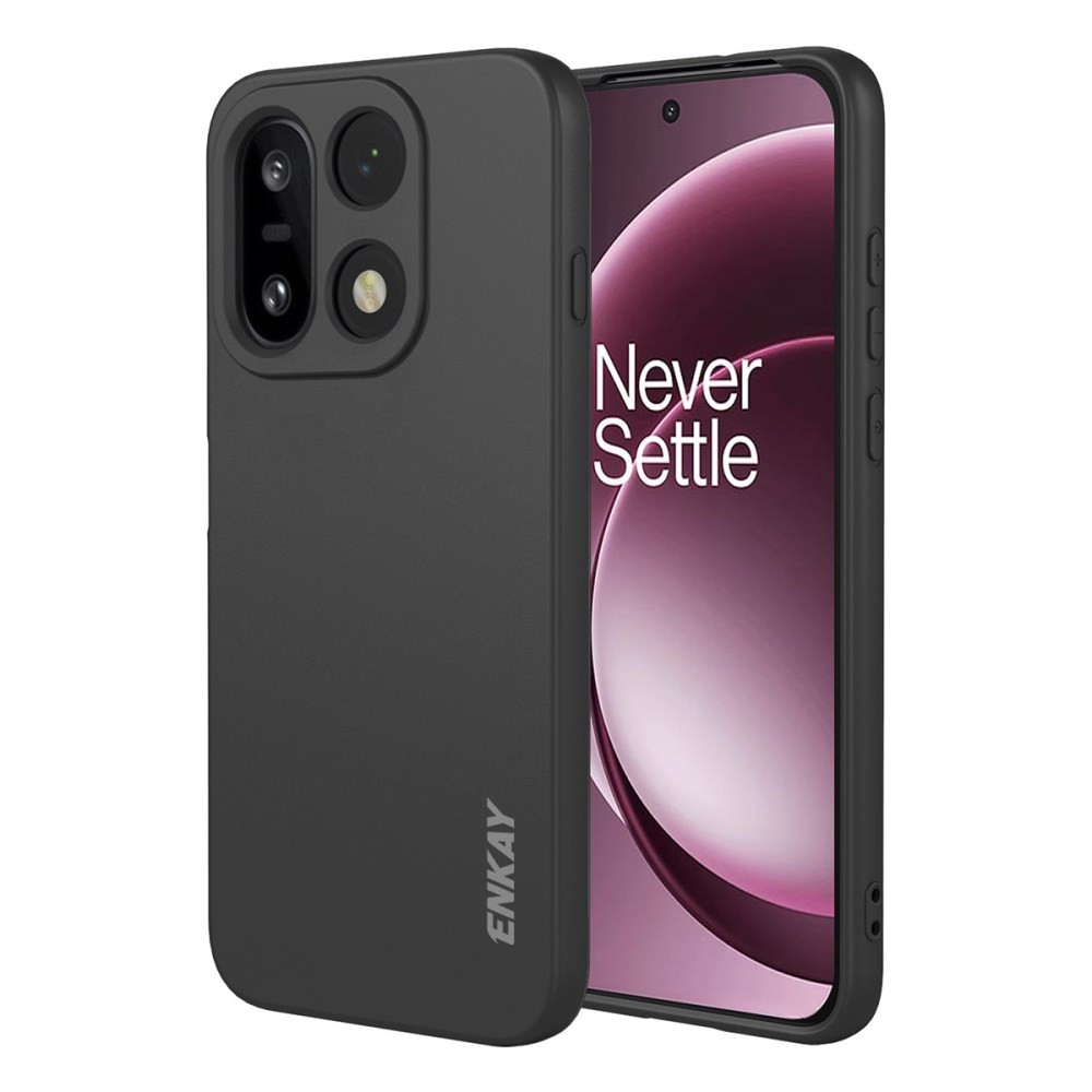OnePlus 15 5G ENKAY Liquid Θήκη Σιλικόνης Black