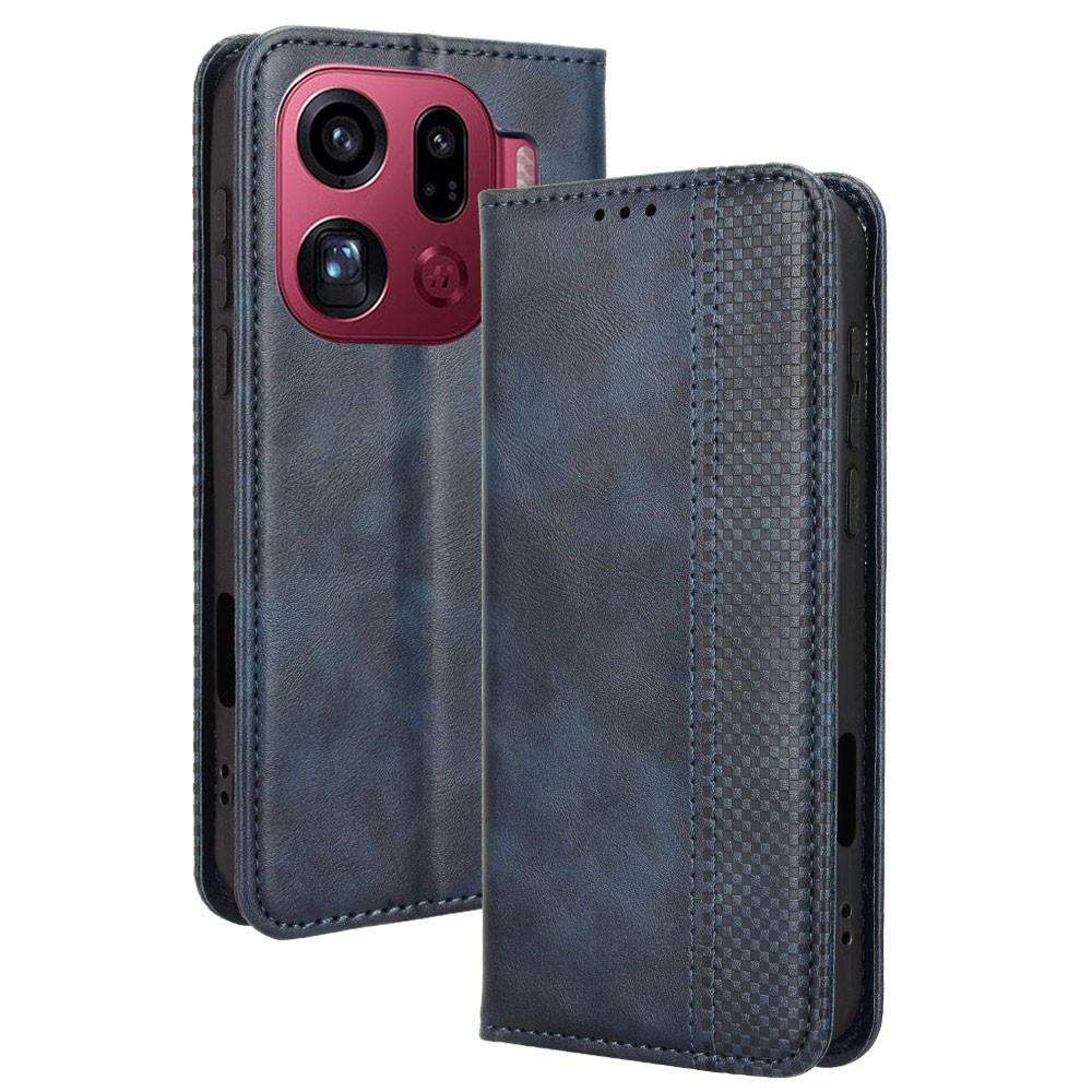 Oppo Find X9 Pro 5G Retro Θήκη Βιβλίο Blue