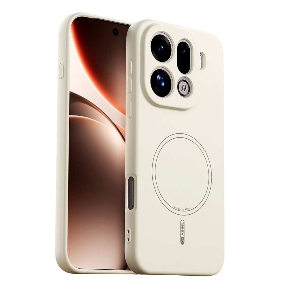 Oppo Find X9 Pro 5G ABEEL Liquid Silicone Magsafe Θήκη Σιλικόνης Beige