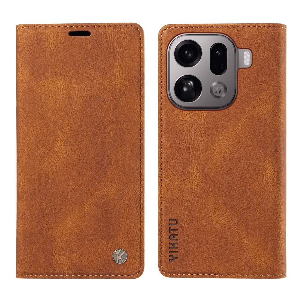 Oppo Find X9 Pro 5G YIKATU YK-004 Θήκη Βιβλίο Brown