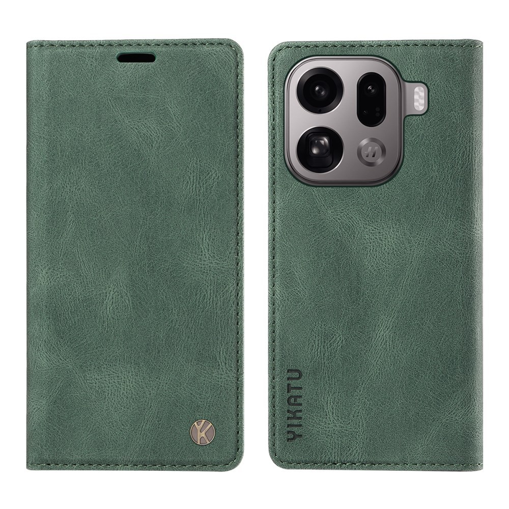 Oppo Find X9 Pro 5G YIKATU YK-004 Θήκη Βιβλίο Green