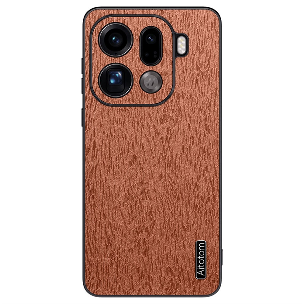 Oppo Find X9 Pro 5G Wood Σκληρή Θήκη Brown