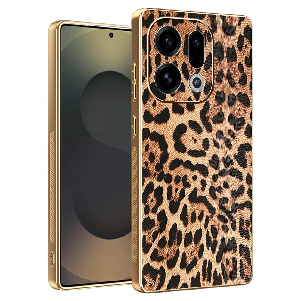 Oppo Find X9 5G Electroplated Σκληρή Θήκη Leopard