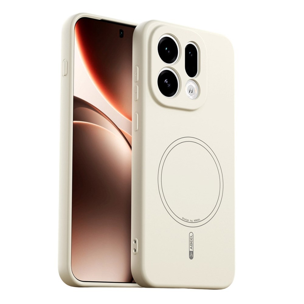 Oppo Find X9 5G ABEEL Liquid Silicone Magsafe Θήκη Σιλικόνης Beige