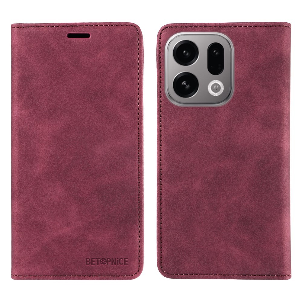 Oppo Find X9 5G BETOPNICE 003 Θήκη Βιβλίο Wine Red