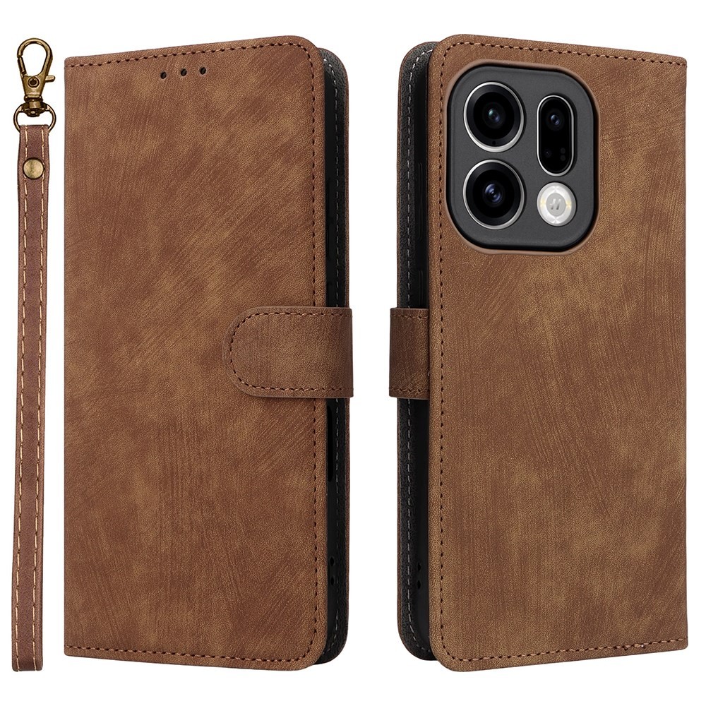 Oppo Find X9 5G Brush Magnetic Θήκη Πορτοφόλι Brown