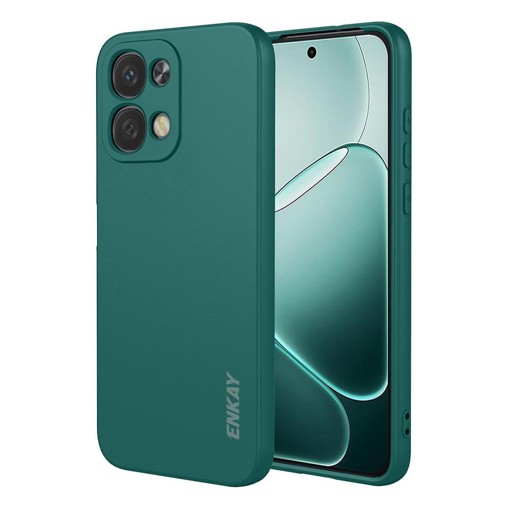 Oppo A6 Pro 4G/5G ENKAY Liquid Θήκη Σιλικόνης Dark Green
