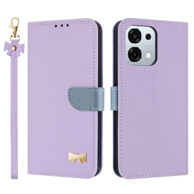 Oppo A6 Pro 4G/5G Metal Bow Θήκη Πορτοφόλι Purple