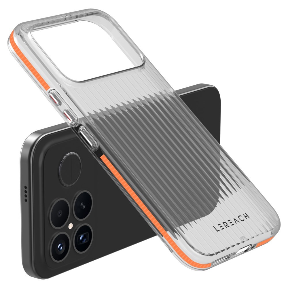 Xiaomi Poco F8 Ultra 5G LEREACH TOC Series Σκληρή Θήκη Transparent Orange