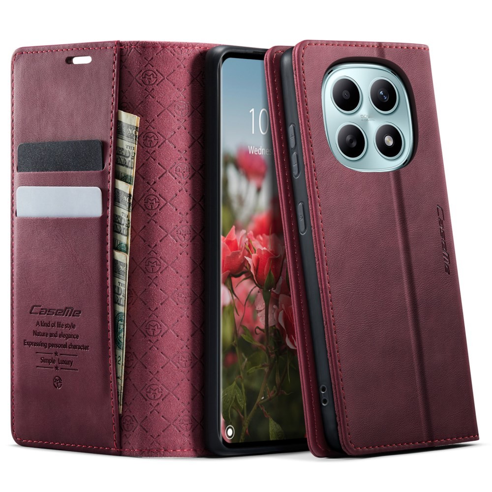 Xiaomi Redmi Note 15 5G/Poco M8 5G CaseMe 033 Retro Θήκη Βιβλίο Wine Red