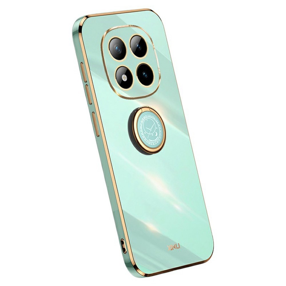 Xiaomi Redmi Note 15 Pro 5G XINLI Straight Θήκη Σιλικόνης με Δαχτυλίδι Mint Green