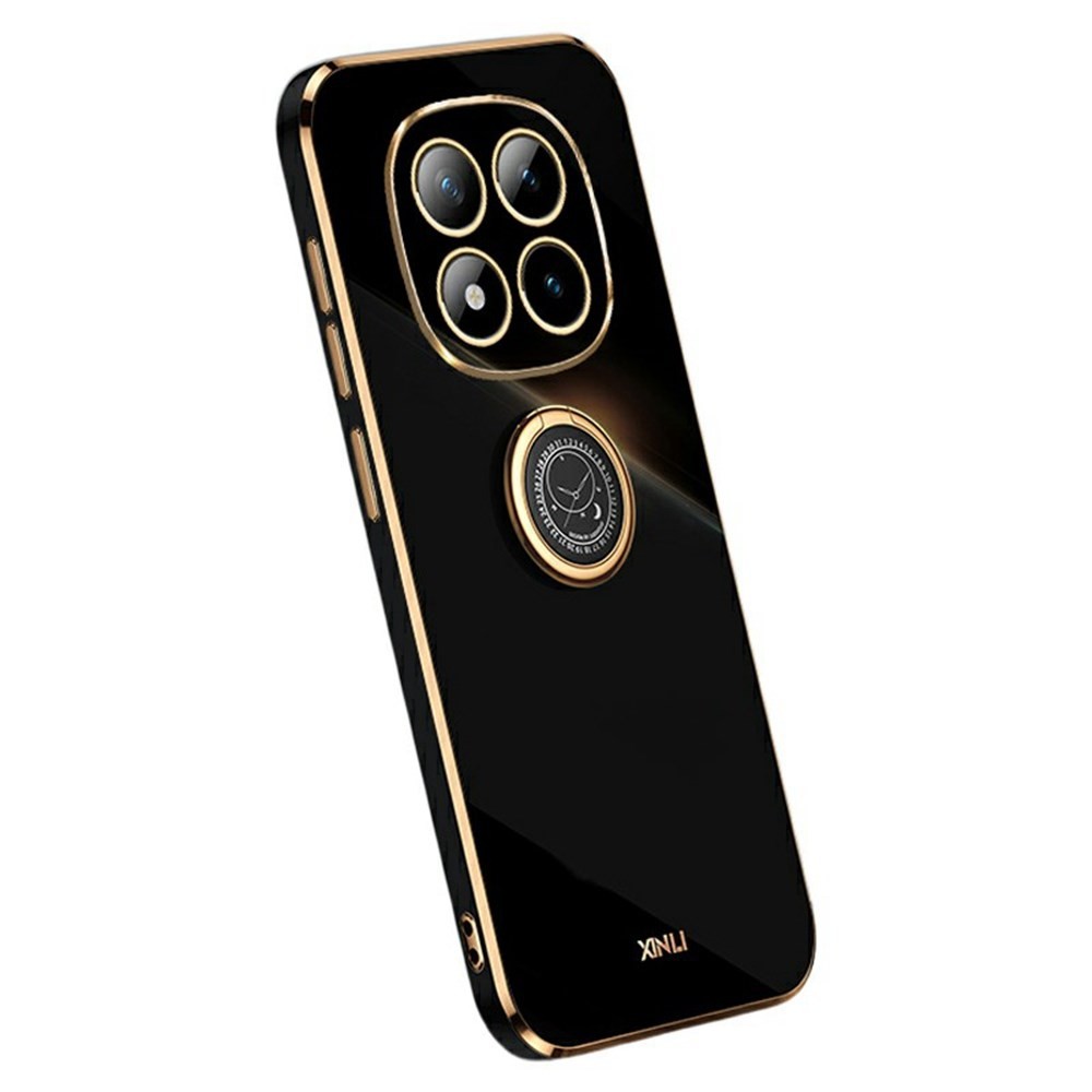 Xiaomi Redmi Note 15 Pro 5G XINLI Straight Θήκη Σιλικόνης με Δαχτυλίδι Black