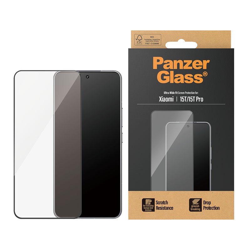 Xiaomi 15T 5G/15T Pro 5G PanzerGlass Screen Protector/Ultra-Wide Fit Transparent