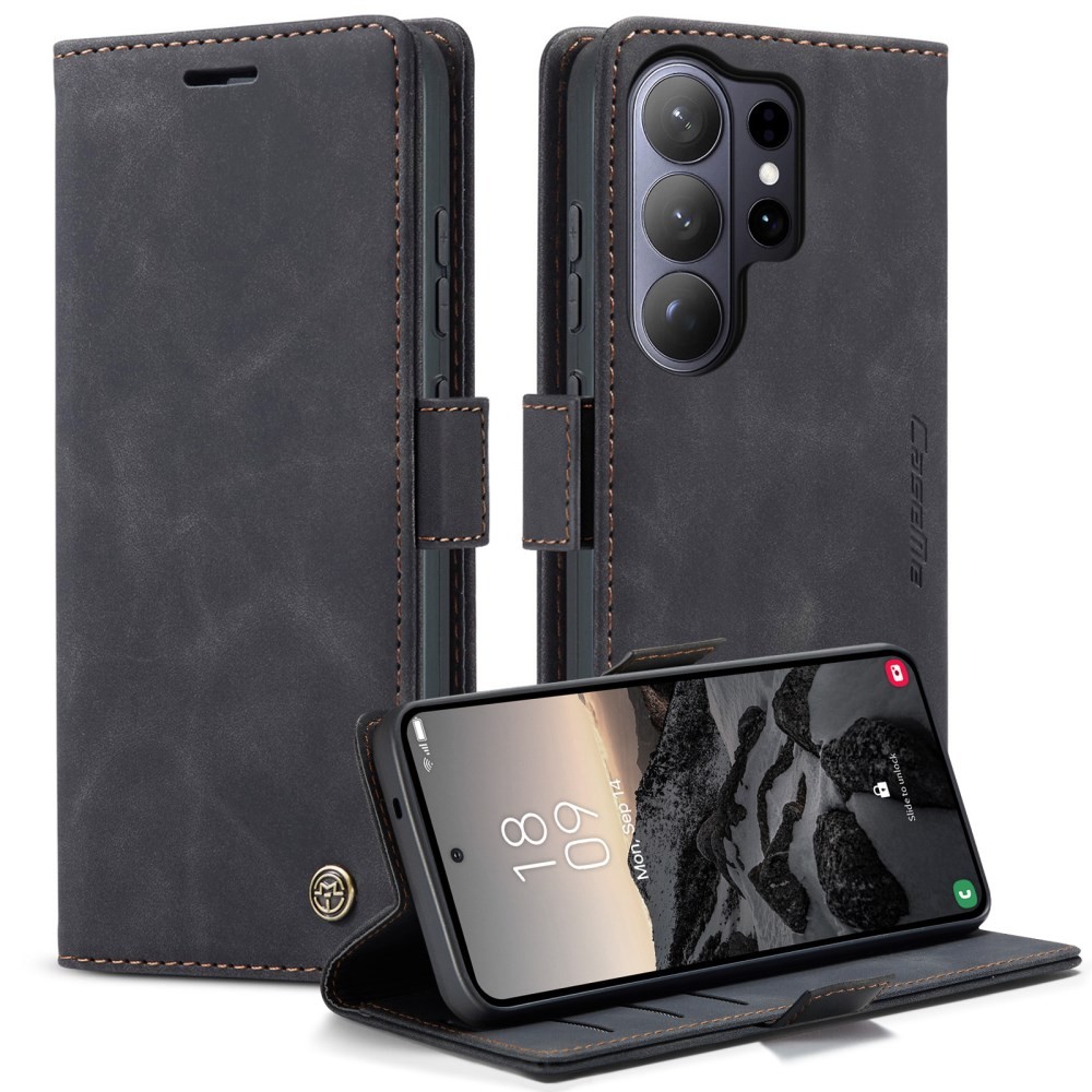 Samsung Galaxy S26 Ultra 5G CaseMe 013 Retro Θήκη Βιβλίο Black