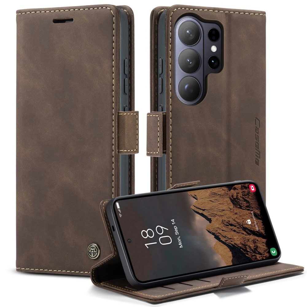 Samsung Galaxy S26 Ultra 5G CaseMe 013 Retro Θήκη Βιβλίο Coffee