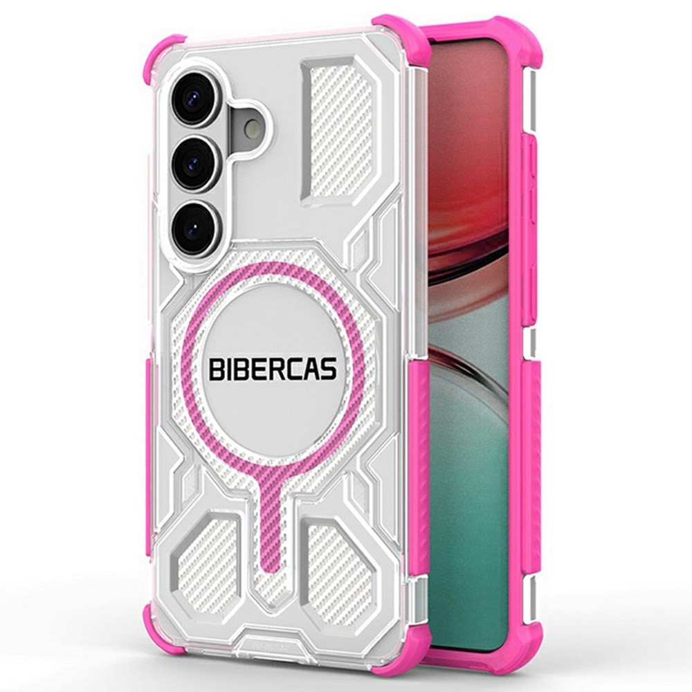 Samsung Galaxy S26 5G BIBERCAS J-16 MagSafe Σκληρή Θήκη Transparent/Pink