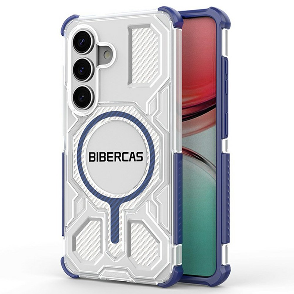 Samsung Galaxy S26 5G BIBERCAS J-16 MagSafe Σκληρή Θήκη Transparent/Blue