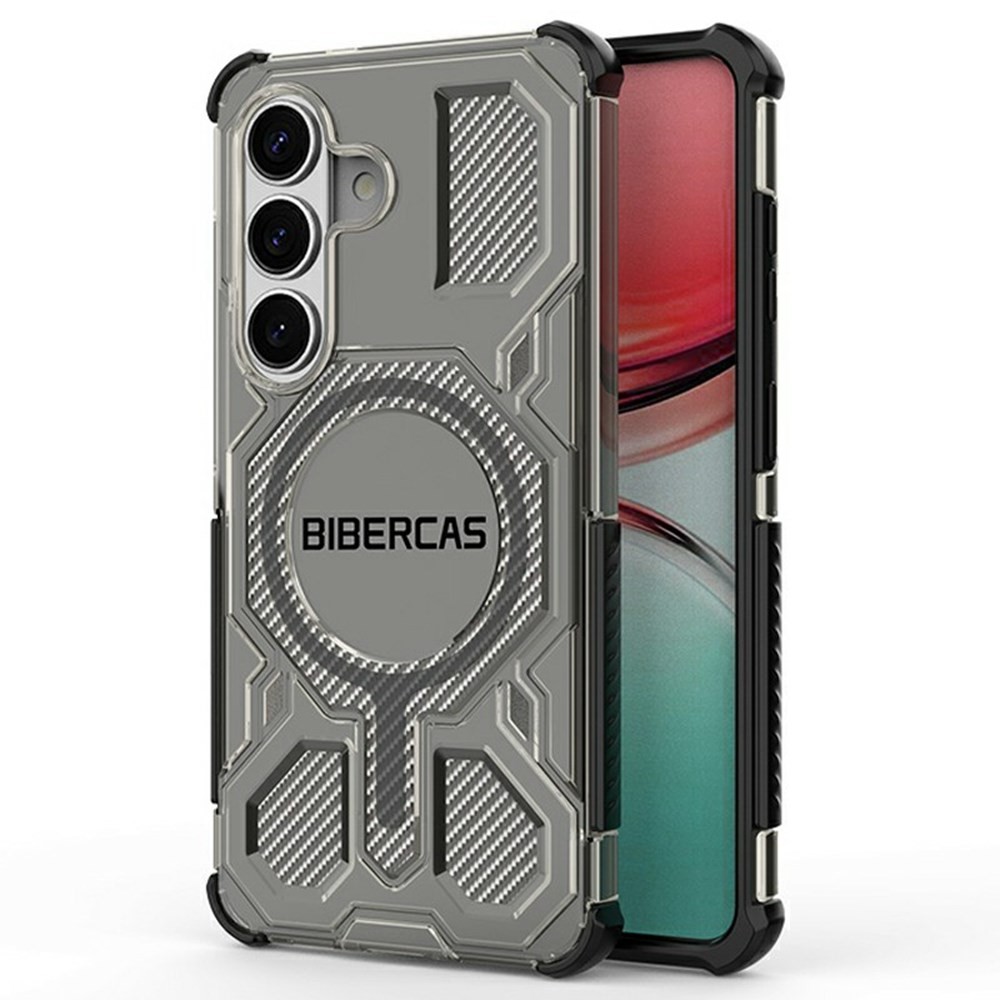 Samsung Galaxy S26 5G BIBERCAS J-16 MagSafe Σκληρή Θήκη Ημιδιάφανη Black