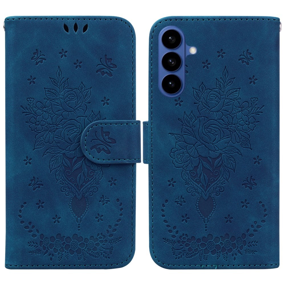 Samsung Galaxy S26 5G Butterfly Rose Θήκη Πορτοφόλι Blue
