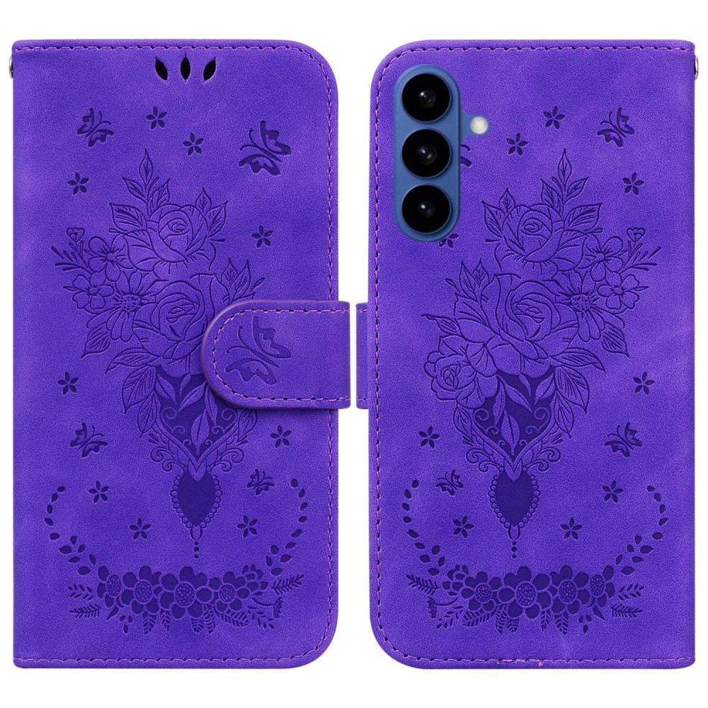 Samsung Galaxy S26 5G Butterfly Rose Θήκη Πορτοφόλι Purple