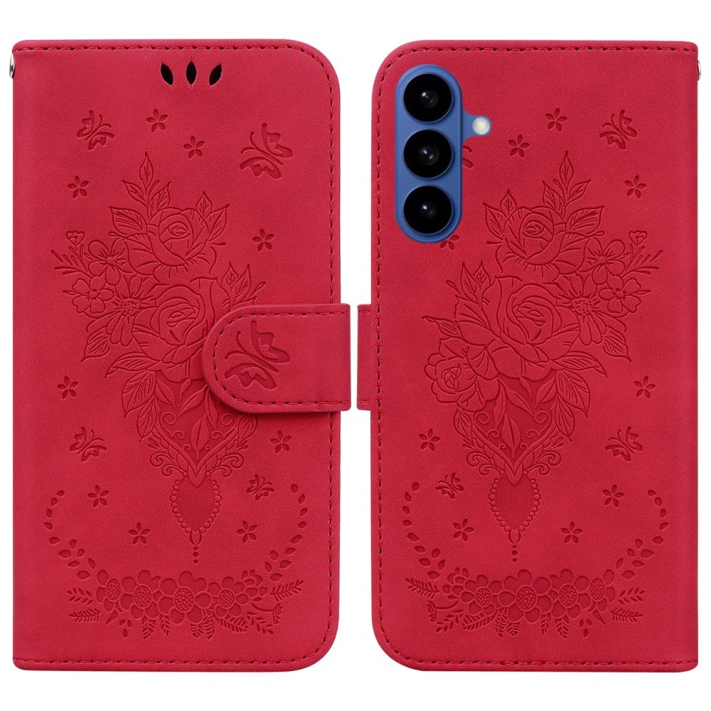 Samsung Galaxy S26 5G Butterfly Rose Θήκη Πορτοφόλι Red