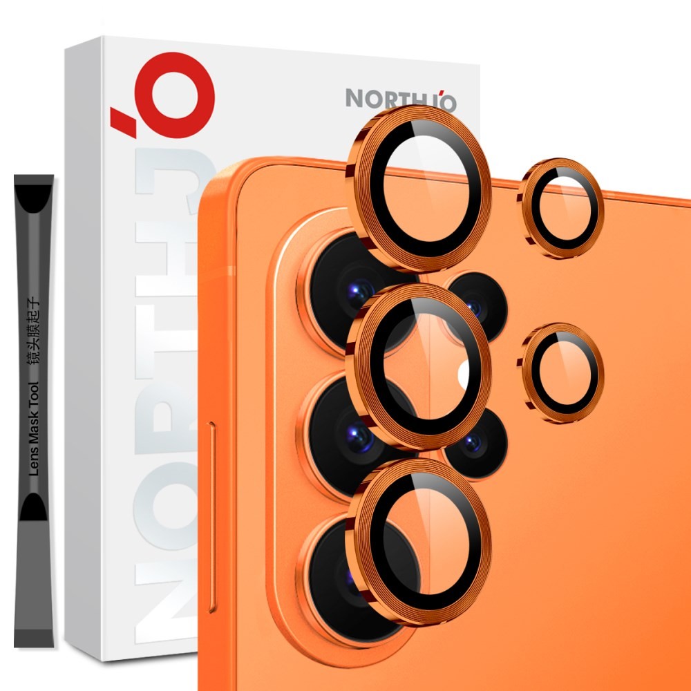 Samsung Galaxy S26 Ultra 5G NORTHJO Κρίκοι Προστασίας για Κάμερα - Lens Protector Rings Orange