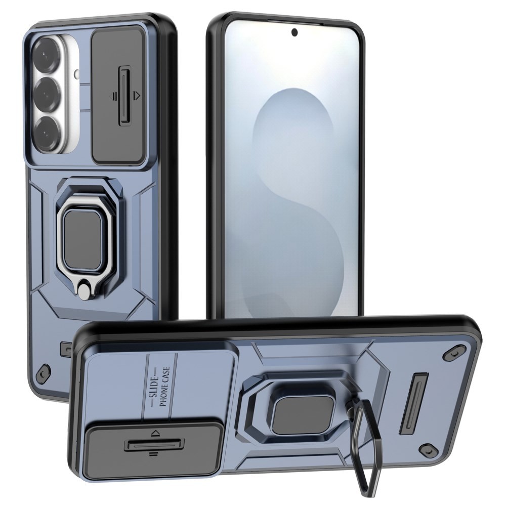 Samsung Galaxy S26 Plus 5G Sliding Camshield Σκληρή Θήκη με Δαχτυλίδι Blue