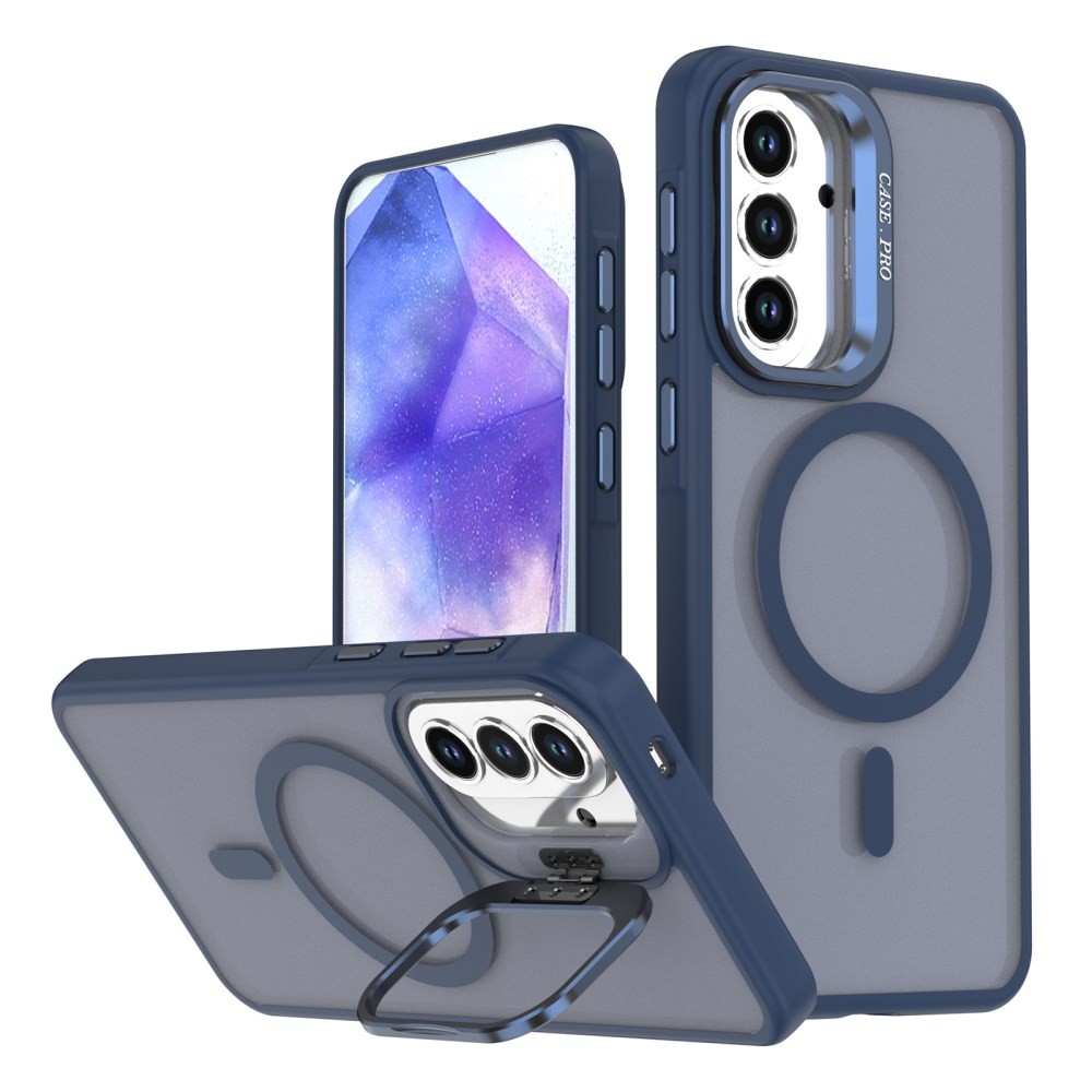Samsung Galaxy A57 5G Ημιδιάφανη Magsafe Σκληρή Θήκη με Στήριγμα Blue