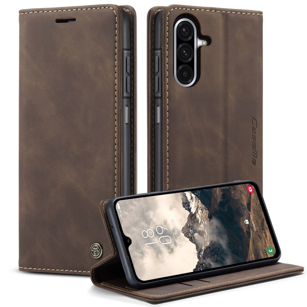 Samsung Galaxy A57 5G CaseMe 013 Retro Θήκη Βιβλίο Coffee