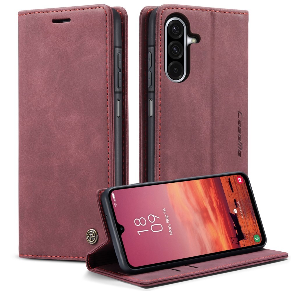 Samsung Galaxy A57 5G CaseMe 013 Retro Θήκη Βιβλίο Wine Red