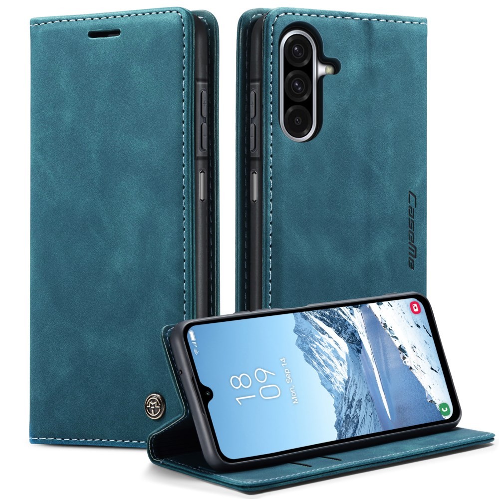 Samsung Galaxy A57 5G CaseMe 013 Retro Θήκη Βιβλίο Green Blue