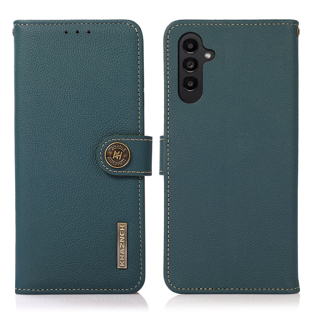 Samsung Galaxy A57 5G KHAZNEH Δερμάτινη Θήκη Πορτοφόλι Green