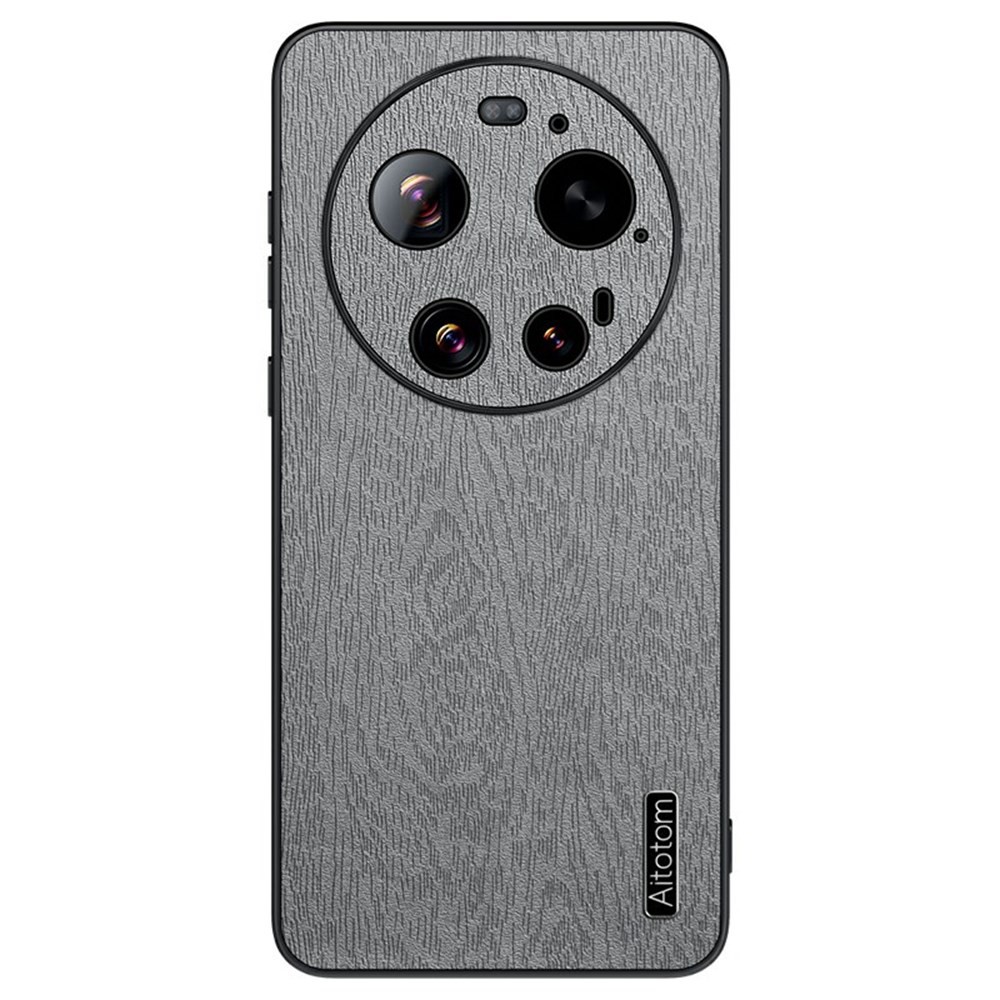 Xiaomi 17 Ultra 5G Wood Texture Σκληρή Θήκη Grey