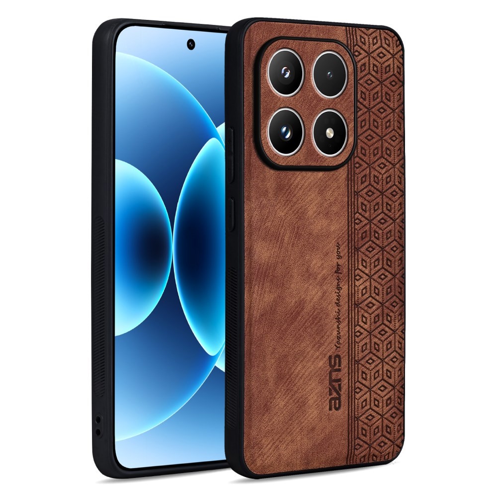 Xiaomi 17 5G AZNS 3D Embossed Σκληρή Θήκη Brown