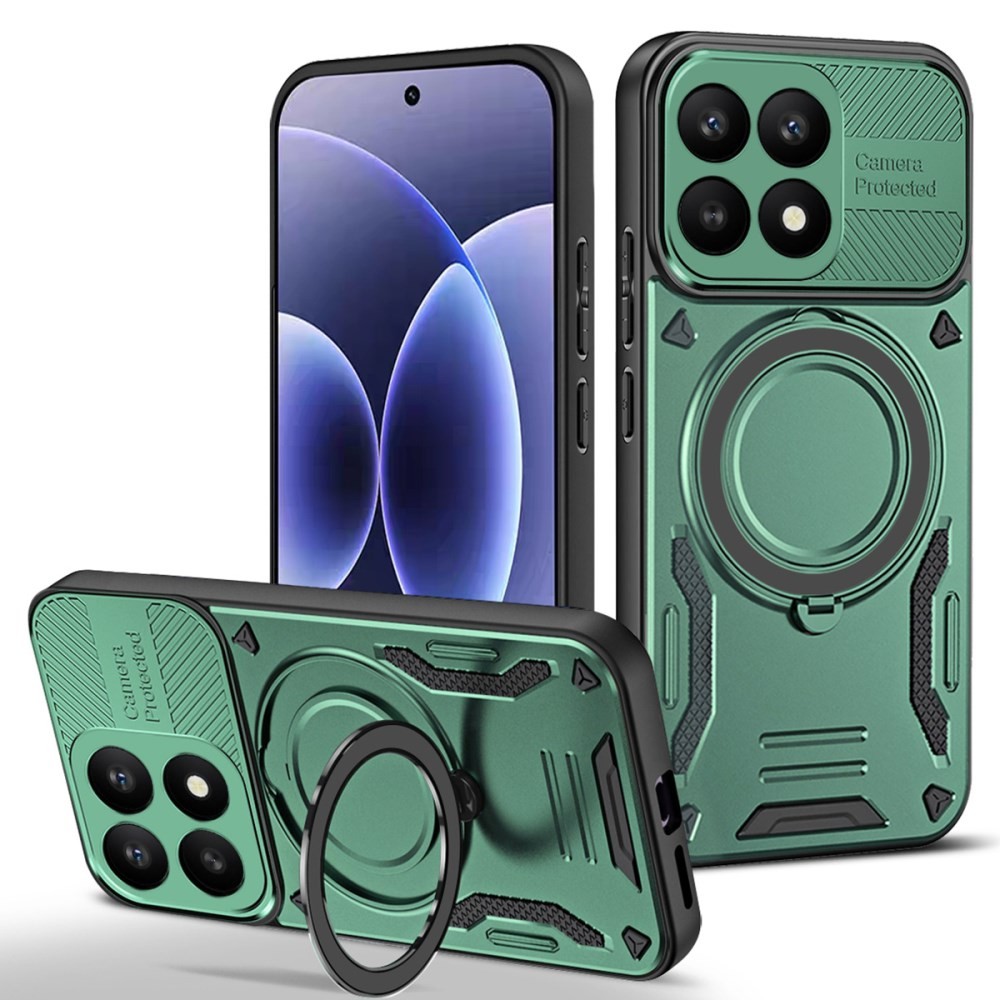 Xiaomi 17 5G Armor MagSafe Σκληρή Θήκη με Δαχτυλίδι Green