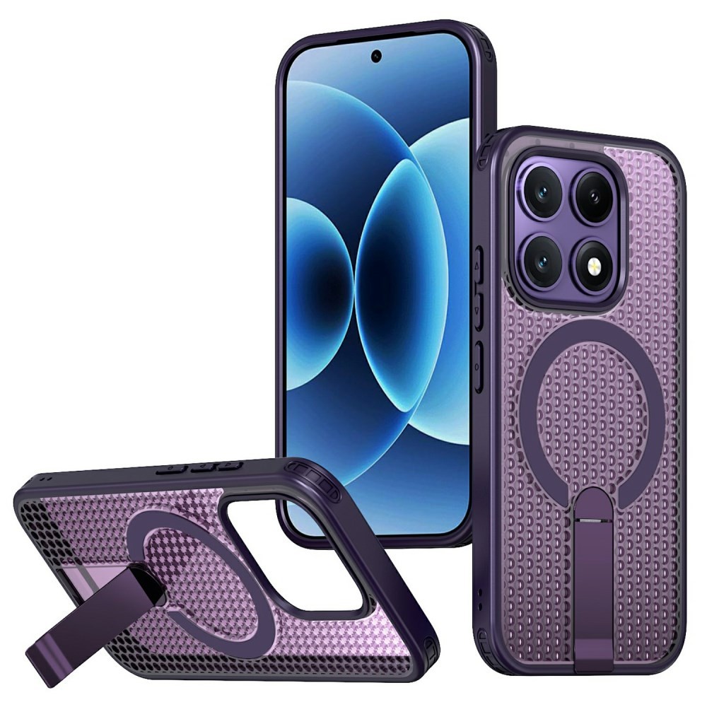 Xiaomi 17 5G Grid Magsafe Σκληρή Θήκη με Stand Purple