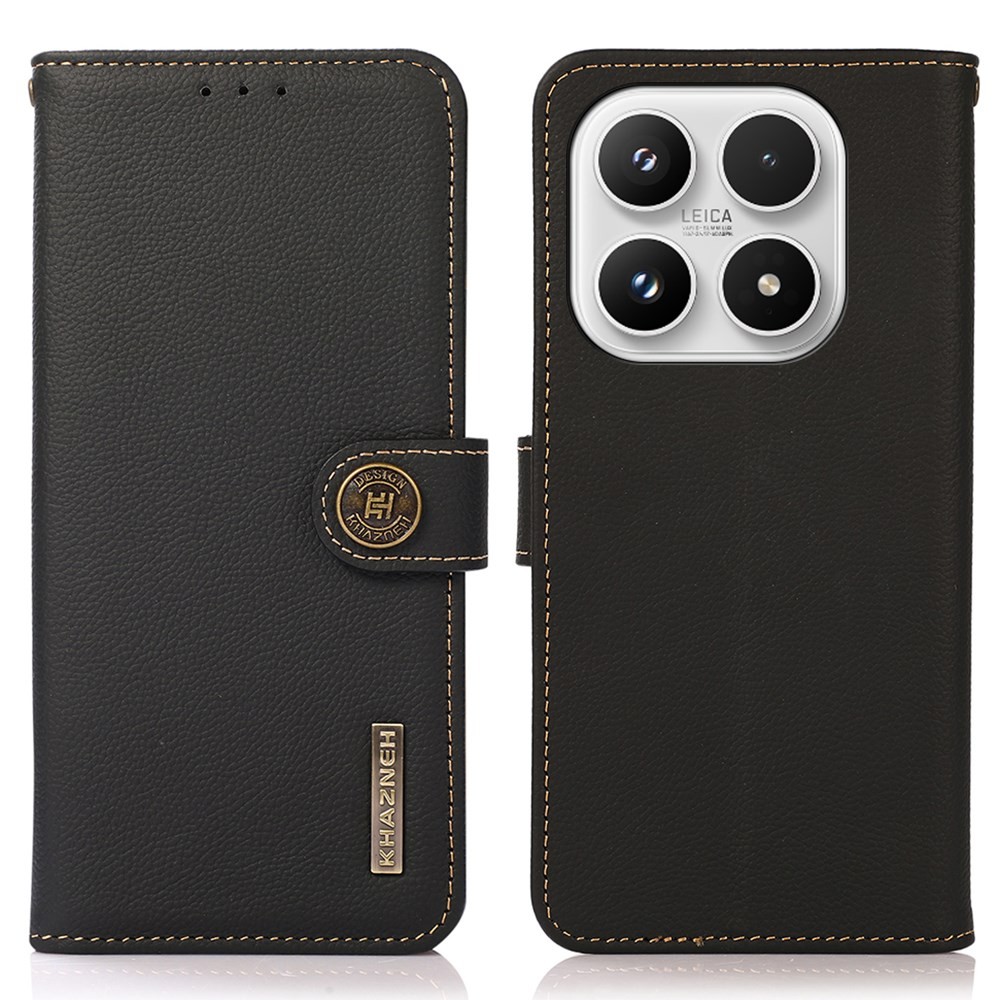 Xiaomi 17 5G KHAZNEH Δερμάτινη Θήκη Πορτοφόλι Black