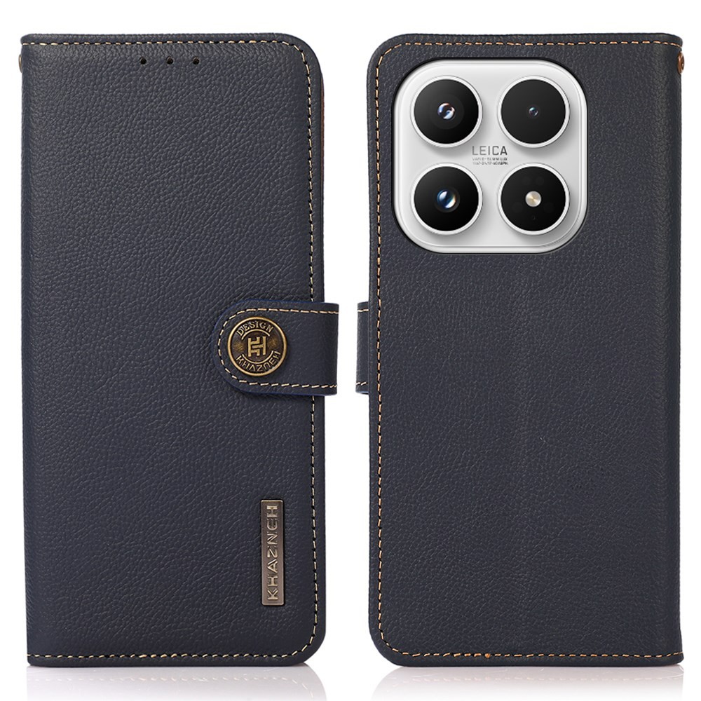Xiaomi 17 5G KHAZNEH Δερμάτινη Θήκη Πορτοφόλι Blue