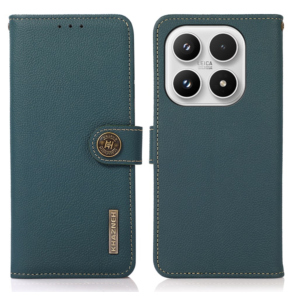 Xiaomi 17 5G KHAZNEH Δερμάτινη Θήκη Πορτοφόλι Green