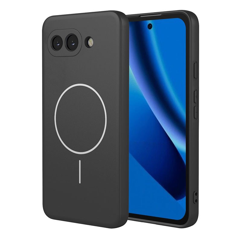 Google Pixel 10a 5G Liquid Silicone Magsafe Θήκη Σιλικόνης Black